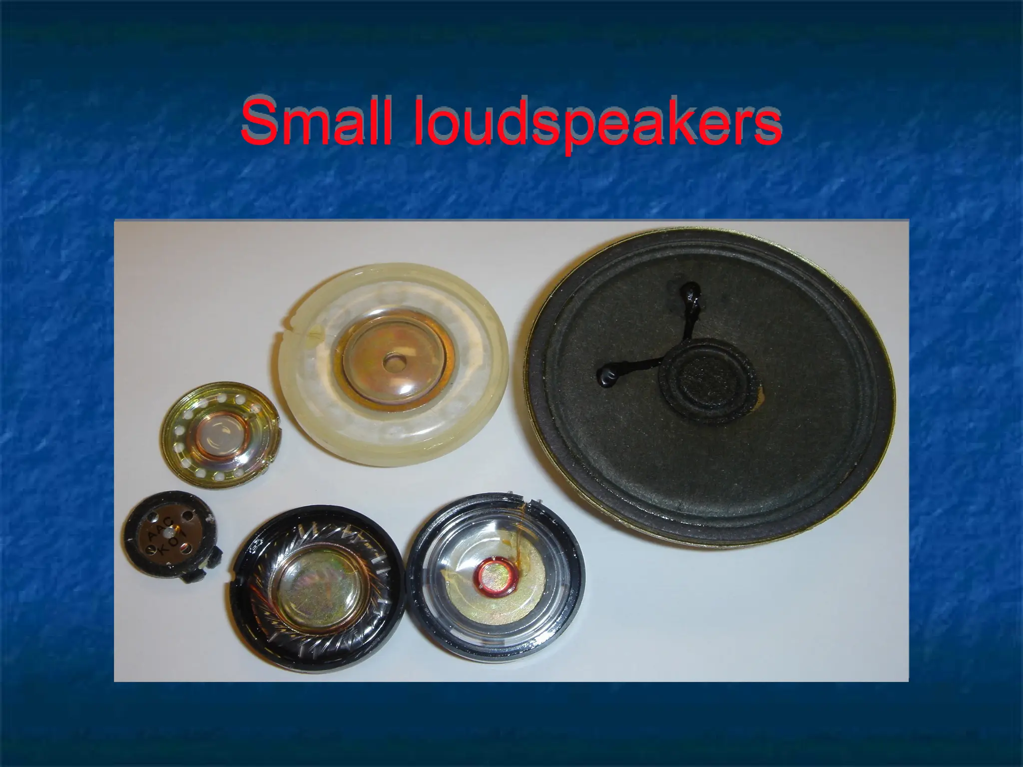 Small loudspeakers
 
