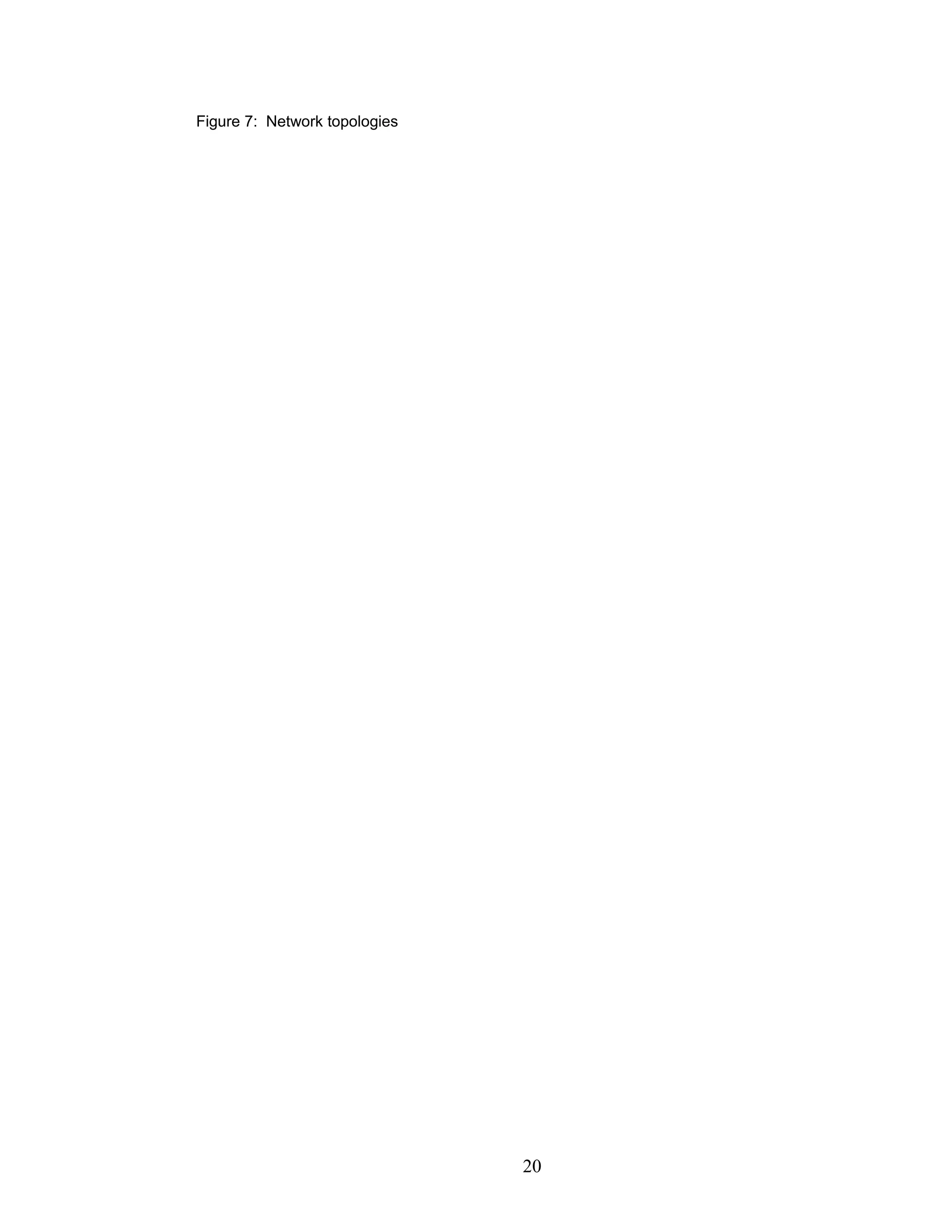 Figure 7: Network topologies
20
 