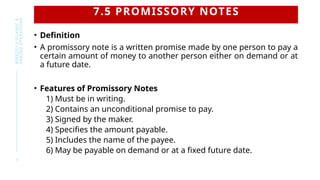 Promissory Note Pakistan Chapter 7 - Part 2 - Bills of Exchange, Cheques, and Promissory Notes ...