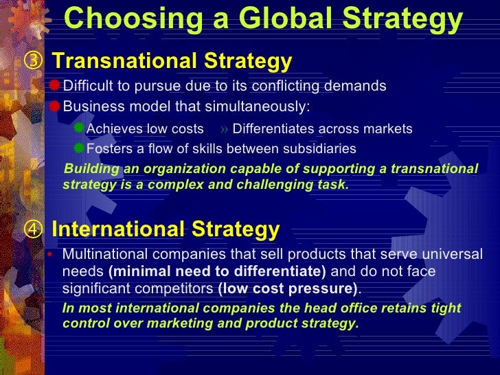 Strategy options for competing in foreign markets