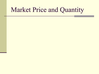 Market Price and Quantity
 