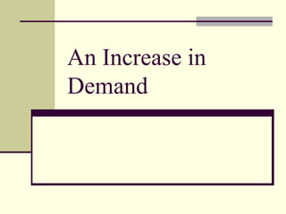 An Increase in
Demand
 