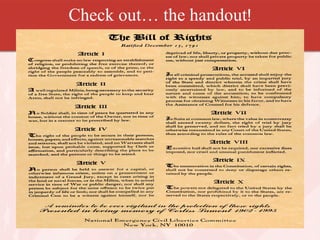 Check out… the handout ! 