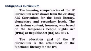 Indigenous Curriculum
 
