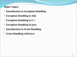 Excetion handling Software Engineering Units | PPT