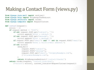 The Django Book - Chapter 7 forms | PPT
