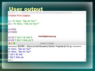 introduction to python | PPTX
