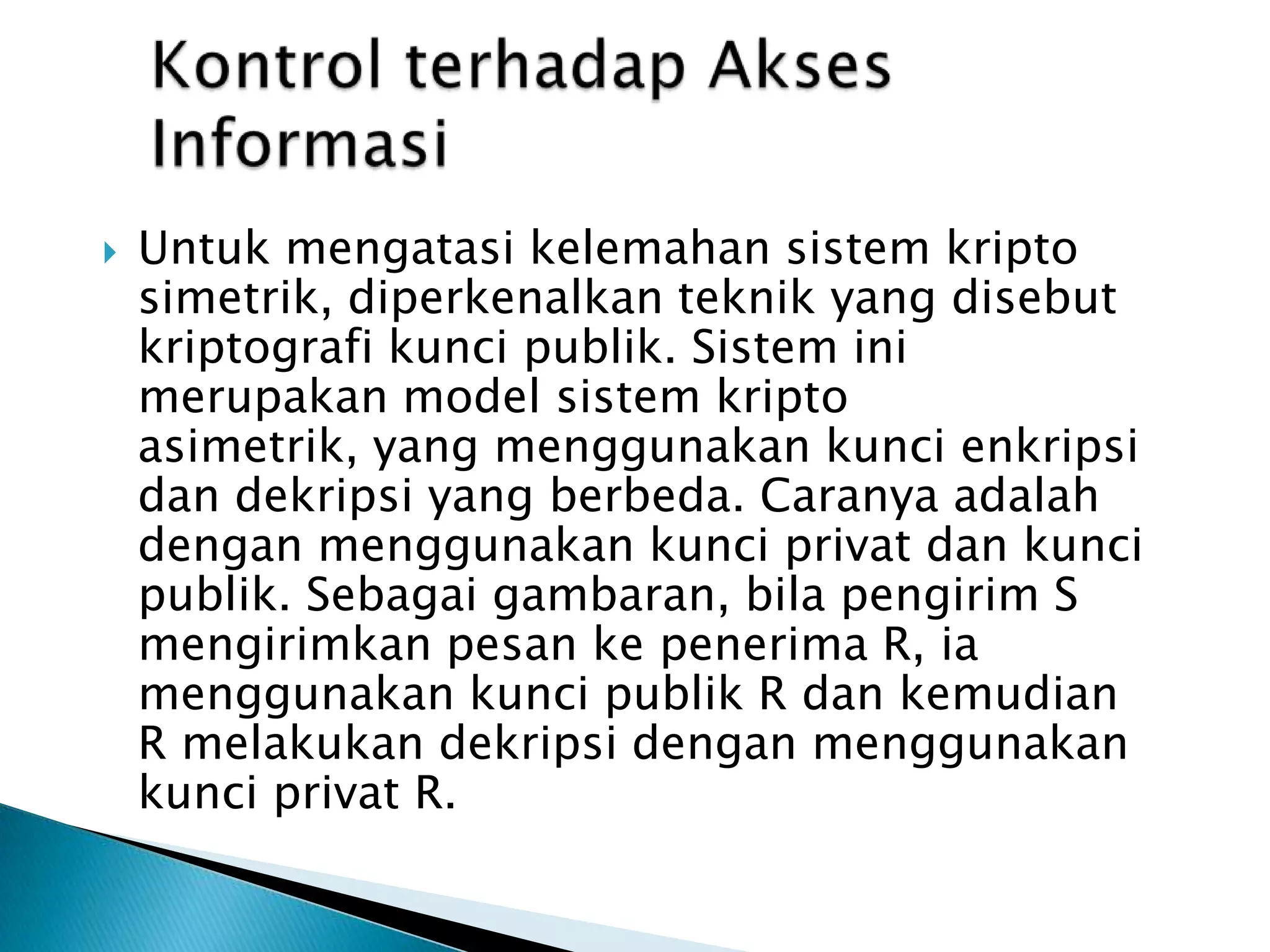 prosesor, redundasiprosesordilakukanantaralaindenganteknikwatchdog processor, yang akanmengambilalihprosesor yang bermasalah. KontrolPerangkatKeraspenyimpan eksternal,terhadap kegagalan pada penyimpan eksternal antara lain dilakukan melalui disk memoring atau disk shadowing, yang menggunakan teknik dengan menulis seluruh data ke dua disk secara pararel. Jika salah satu disk mengalami kegagalan, program aplikasi tetap bisa berjalan dengan menggunakan disk yang masih baik.KontrolPerangkatKerascatudaya, toleransikegagalanpadacatudayadiatasimelalui UPS. 
