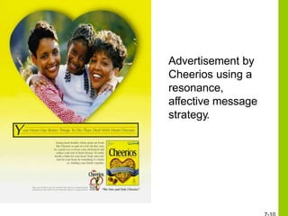 Advertisement by
Cheerios using a
resonance,
affective message
strategy.
 