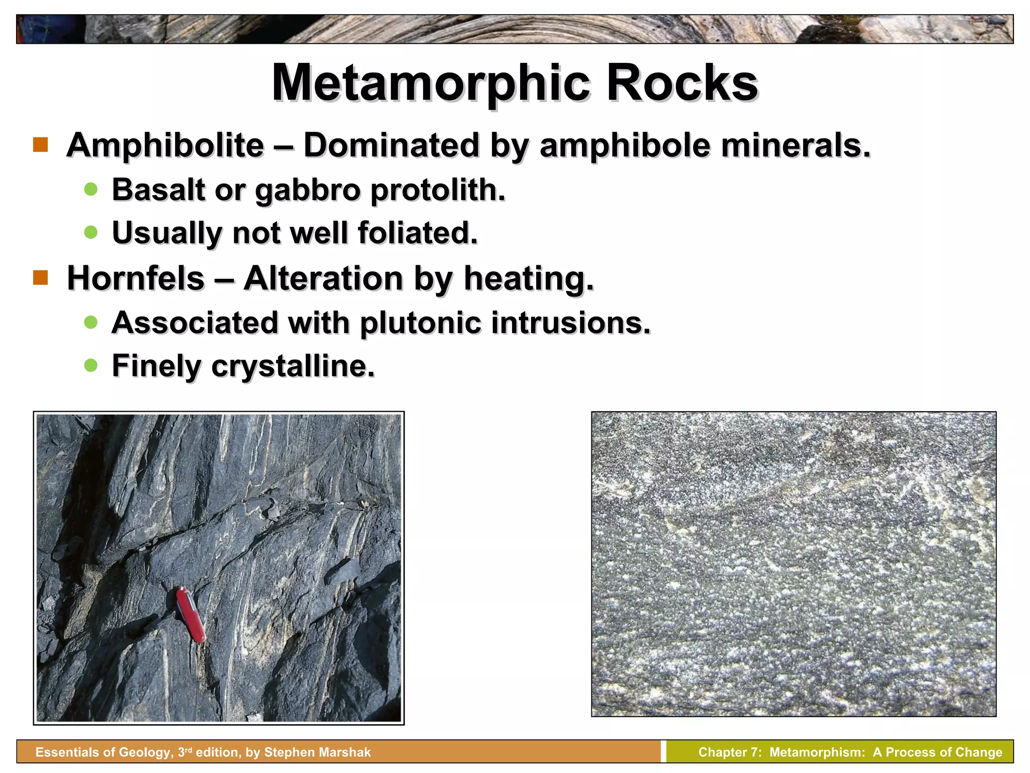 Chapter 7 metamorphic rocks | PPT