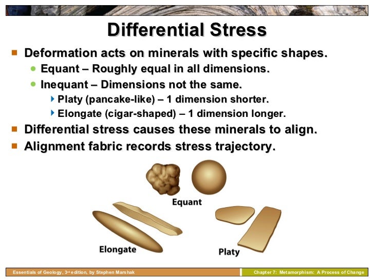 Chapter 7 metamorphic rocks
