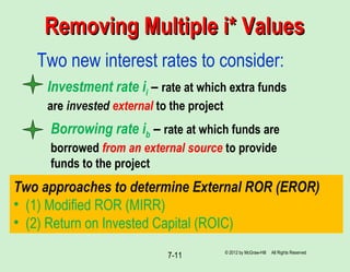 Chapter 7 ror analysis for a single alternative | PPT