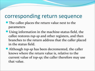 Chapter 7 Run Time Environment | PPT