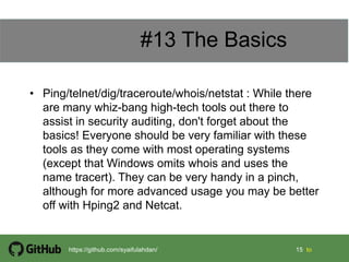 Chapter 7 security tools i | PDF
