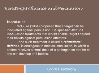Chapter 7 social influence and persuasion | PPTX