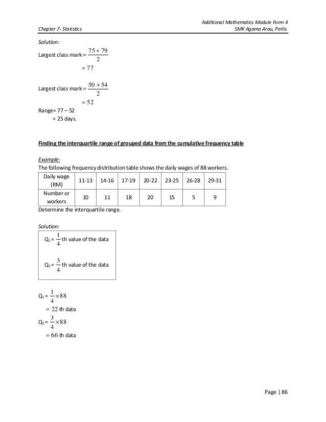 Chapter 7 Statistics