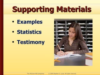 Support Material Examples Chapter 7 - Supporting Your Ideas | PPT