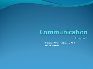 William Allan Kritsonis, PhD
Lecture Notes
 