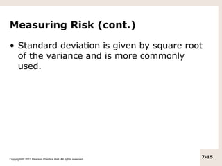 Chapter 7 an introduction to risk and return | PPT