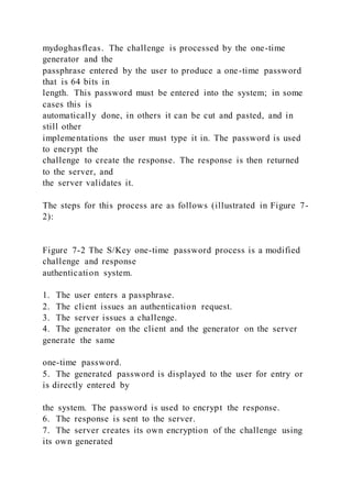 CHAPTER 7 Authentication and Authorization On | DOCX