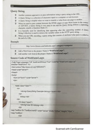 Advanced Web Programming Chapter 7 | PDF