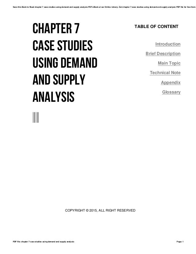case study on demand analysis