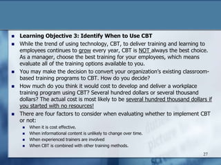 Computer Based Training Methods | PPTX