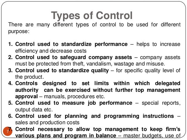 Principles of Management Controlling