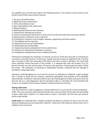 credit management | DOCX