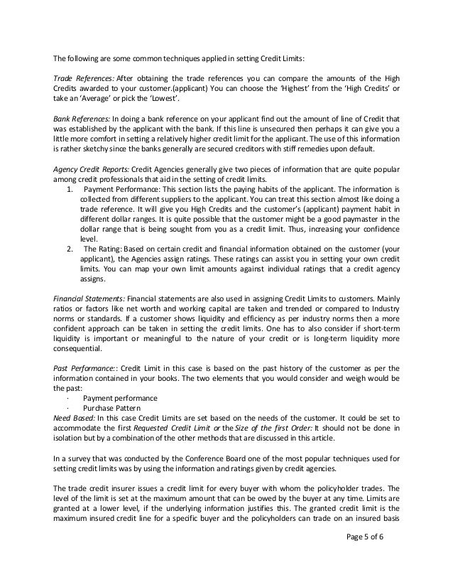 credit management what are trade references on a credit application