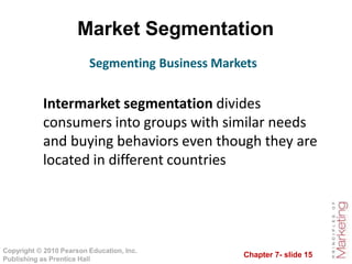 Chapter 7 Customer-Driven Marketing Strategy Creating Value for Target ...
