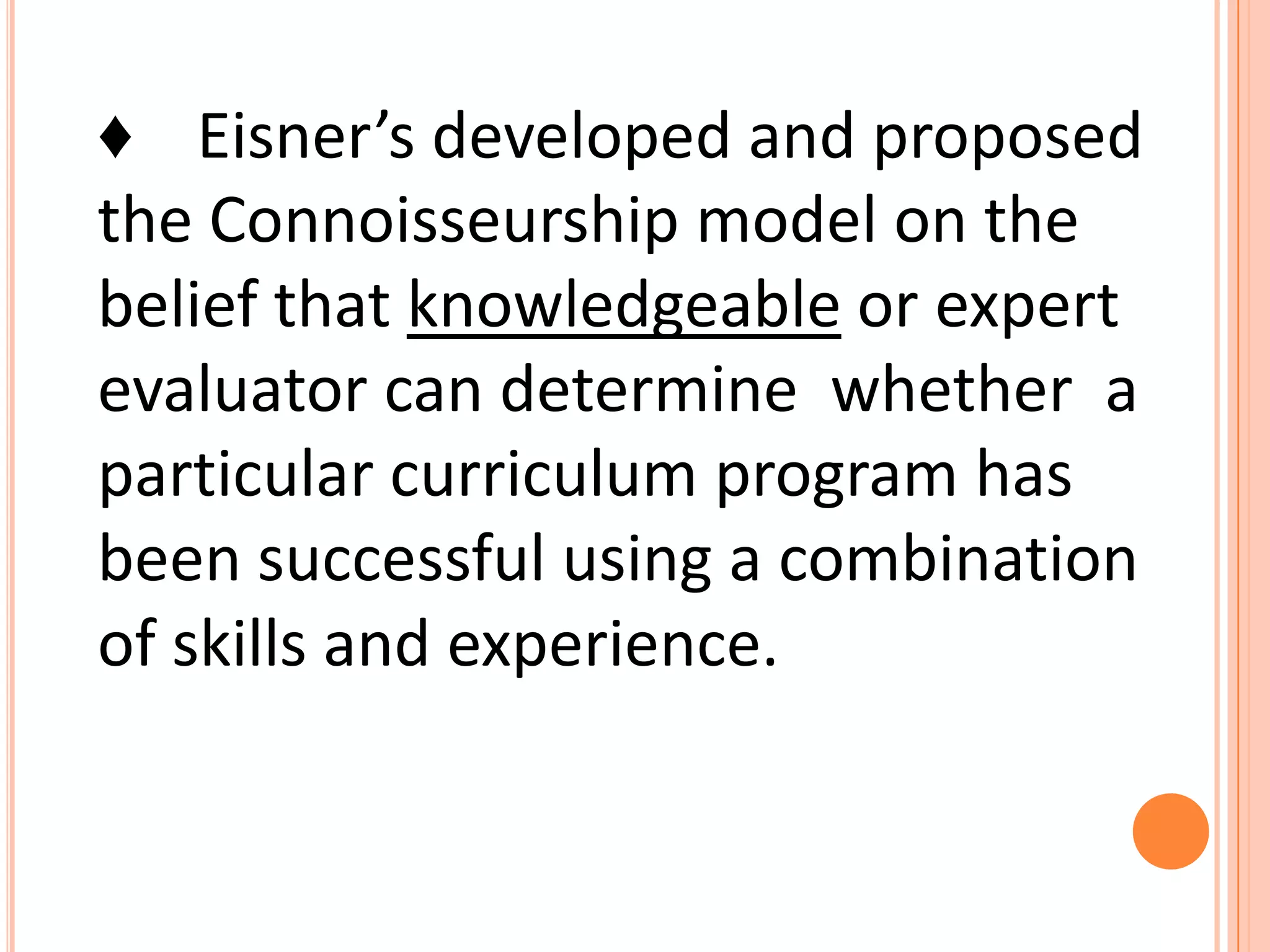 Chapter 7 evaluation eisner model | PDF