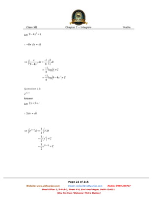 Chapter 7 integrals | PDF