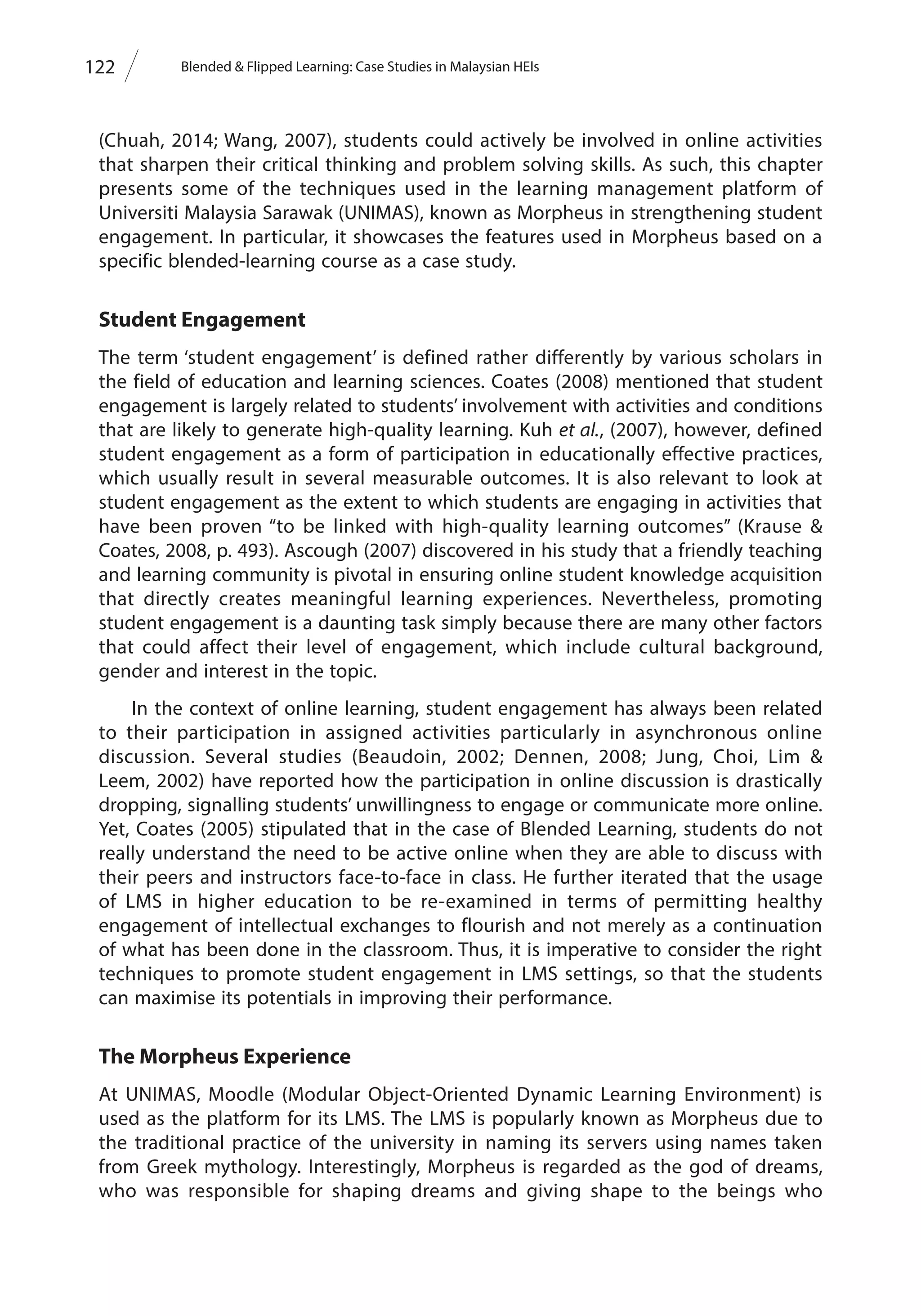 Morpheus UNIMAS: Strengthening Student Engagement in Blended Learning ...