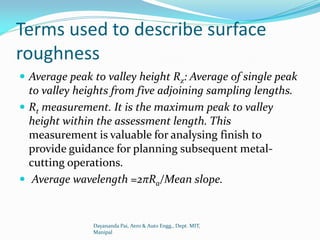 Chapter 7 measurement of surface finish | PDF