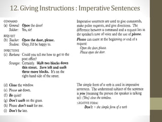 12. GivingInstructions: ImperativeSentences
 