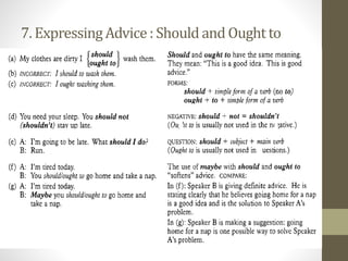 7. ExpressingAdvice: Should and Ought to
 