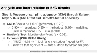 Chapter 7: Multivariate Technique - Factor Analysis | PPTX