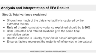 Chapter 7: Multivariate Technique - Factor Analysis | PPTX