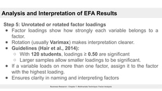 Chapter 7: Multivariate Technique - Factor Analysis | PPTX