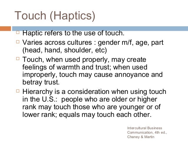 haptics nonverbal communication