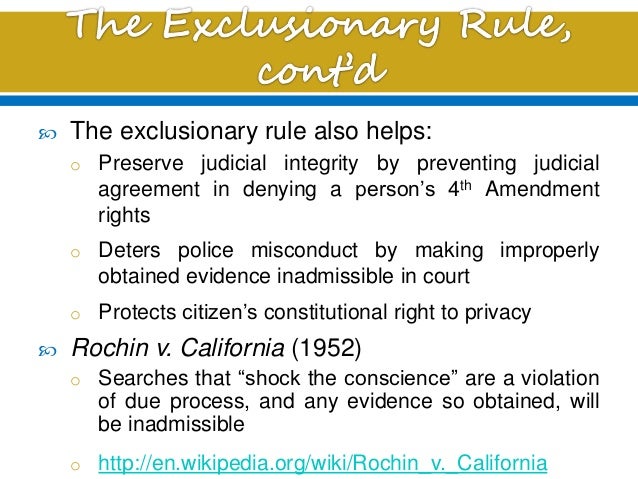 Exclusionary rule essay