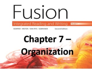 Chapter 7 Organization Pptx Chapter 7 Organization Pptx