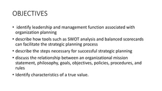 Organizational Planning. function, steps | PPTX