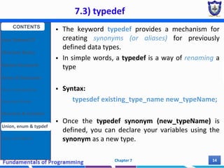 User Defined Datatypes in C++ (Union, enum, class) | PPTX | Programming ...