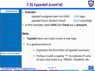 User Defined Datatypes in C++ (Union, enum, class) | PPTX | Programming ...