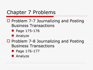 Chapter 7 posting journal entries to general ledger accounts | PPT