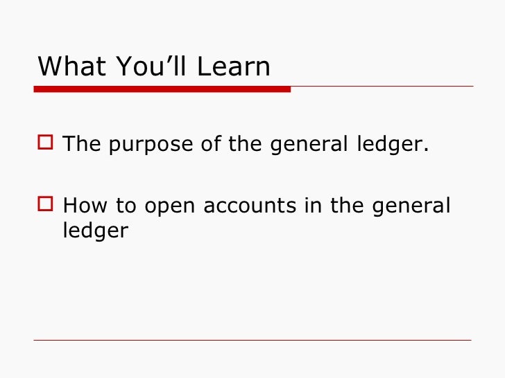 Chapter 7 posting journal entries to general ledger accounts