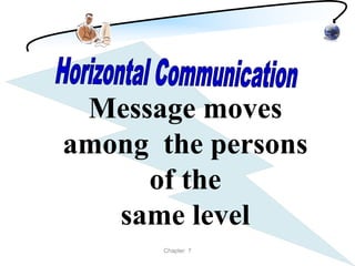 Message moves
among the persons
     of the
   same level
      Chapter 7
 