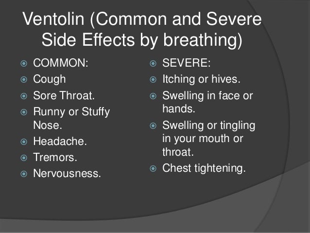 Albuterol Side Effects Infants